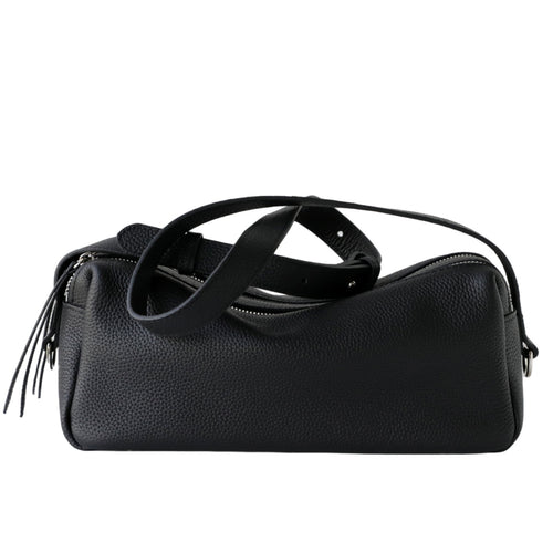 The Baguette Bag, side view in black
