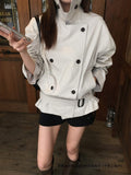The Mini Trench in cream grey
