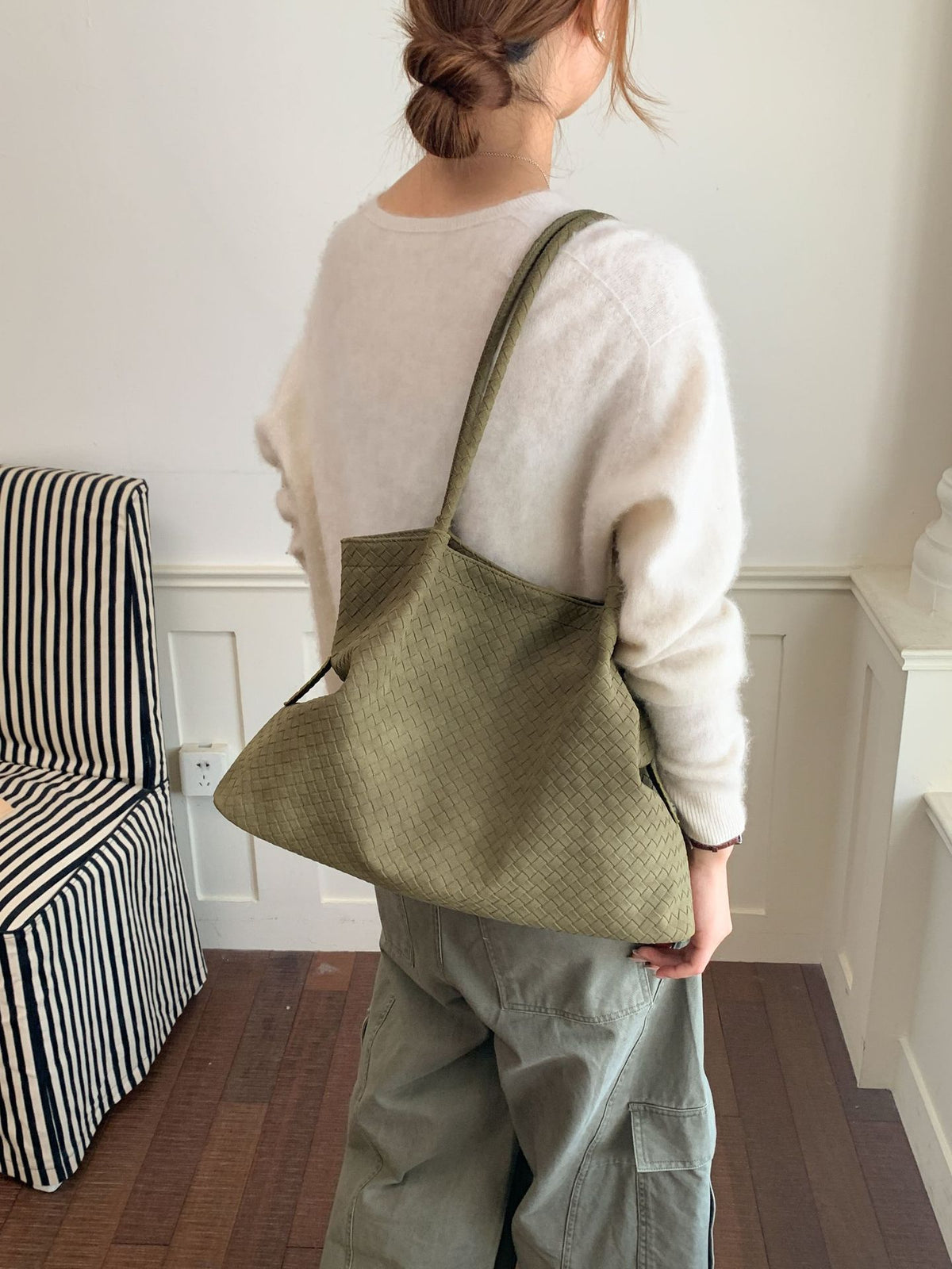 The Bloom Tote in olive