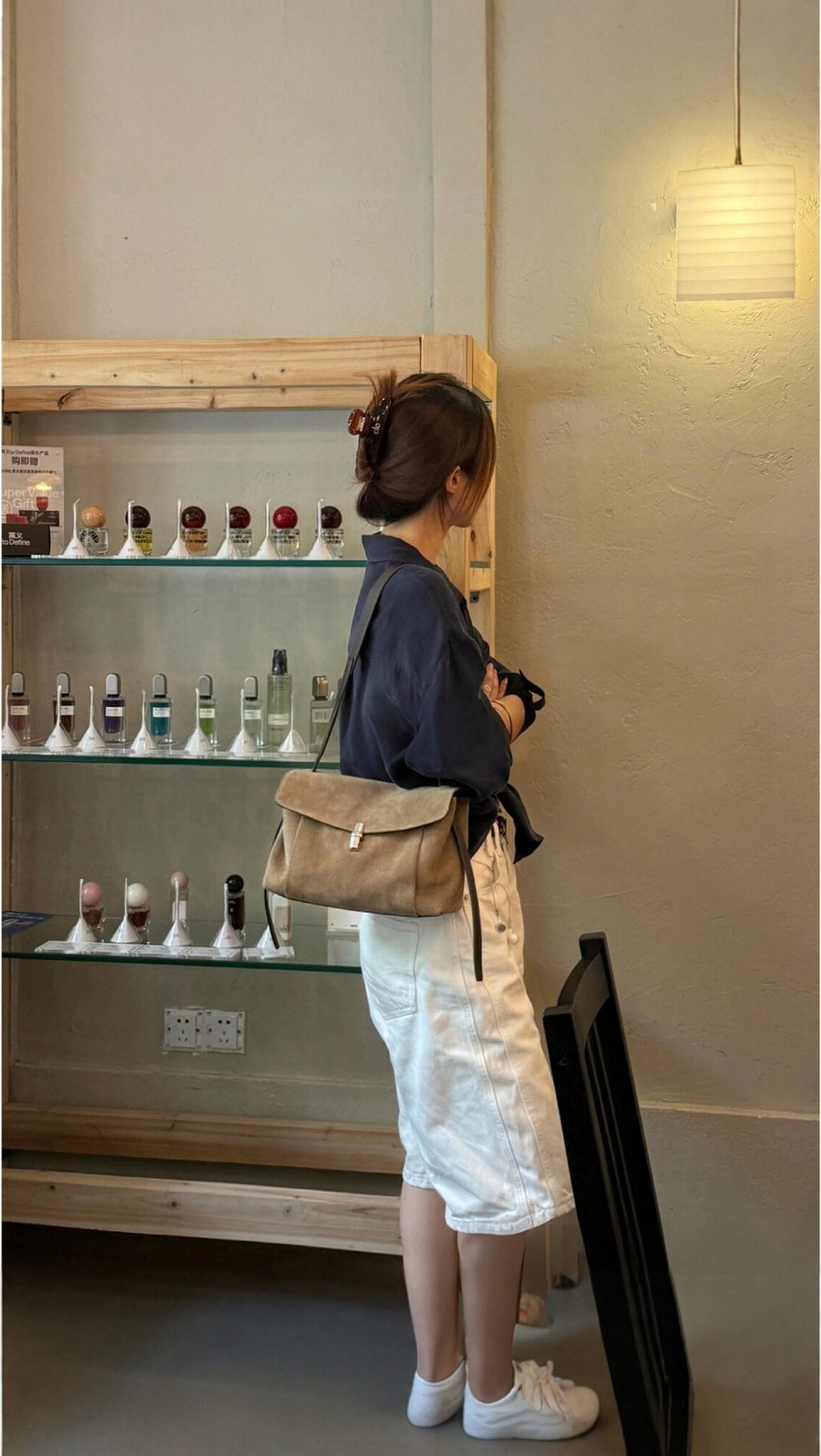 The Corvaine Satchel in taupe
