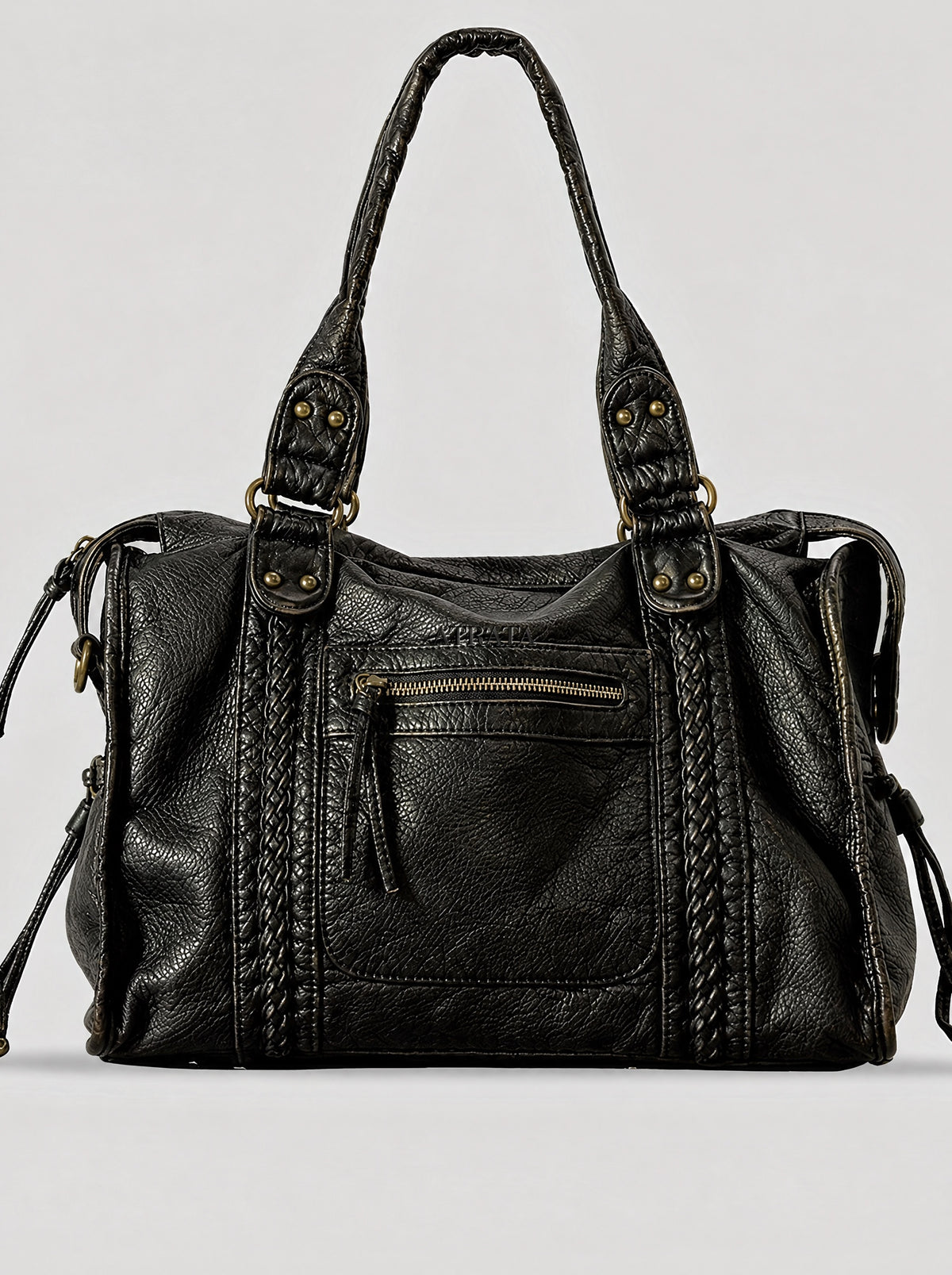 The Moonlit Bag, in black washed vegan leather